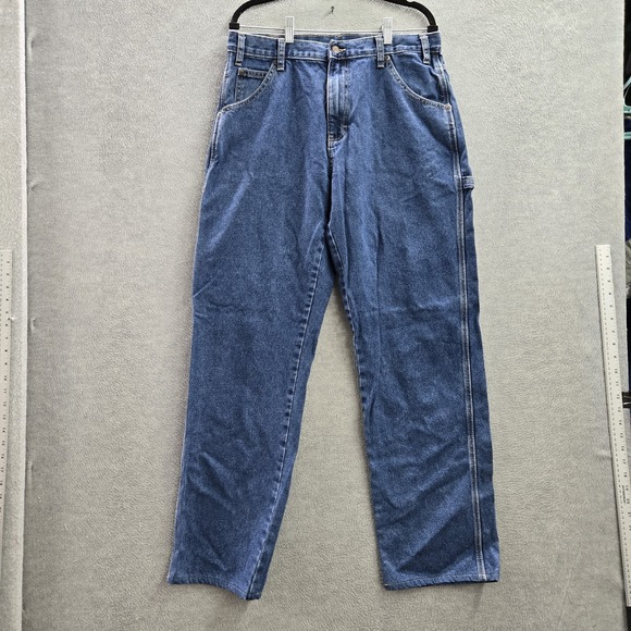 Dickies Other - VINTAGE Dickies Men Jeans 34X34 Blue Denim Carpenter Gorpcore Logo 31" Y2K